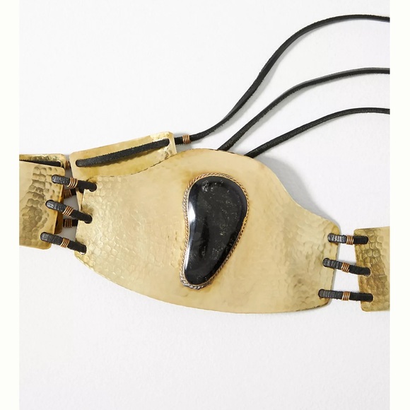 Anthropologie Z&L EUROPE RABAT METAL BELT Style No. 94274800 NWT Brown Leather - Picture 2 of 5